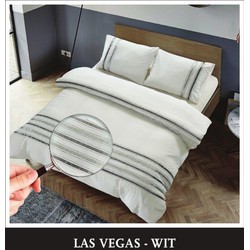 Hotel Home Collection - Dekbedovertrek - Las Vegas - 200x200/220 +2*60x70 cm - Wit