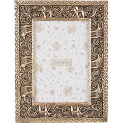 Clayre & Eef Fotolijst 10x15 cm Goudkleurig Kunststof Glas
