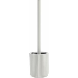 Tendance WC borstel met houder 101 - wit - geribbeld - 37 cm - Toiletborstels