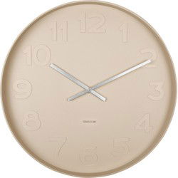 Wandklok Mr. Brown - Bruin - Ø51cm