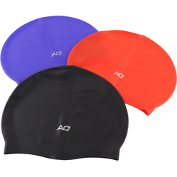 HIXA Aktive Badmuts - Zwemmuts - Volwassenen - 3 Stuks - Zwart - Blauw - Rood - Silicone