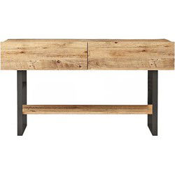 Console met 2 klepdeuren en 1 plank in Atlantische den decor - L138,8 cm