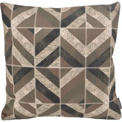 Stripe Patchwork #2 | 45 x 45 cm | Kussenhoes | PU Leder