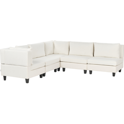 Beliani UNSTAD - Modulaire Sofa-Wit-Polyester