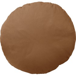 Dutch Decor SOL - Sierkussen rond outdoor Ø40 cm Tobacco Brown - waterafstotend en uv-bestendig - bruin - Dutch Decor