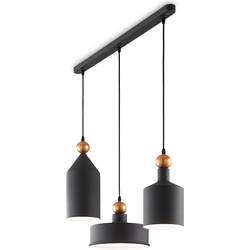 Stijlvolle Grijze Hanglamp Triade - Ideal Lux - Modern Design - E27 Fitting - 3 Lichtpunten