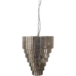 PTMD Ceylin Hanglamp - H51 x Ø40 cm - Staal - Zilver