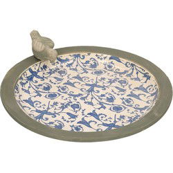 Esschert Design Vogelbad/voederschaal - rond - keramiek - 33 cm - Vogelvoederschalen