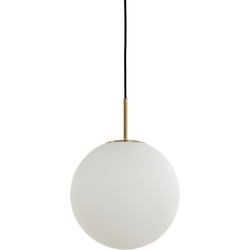 Light&living Hanglamp Ø30 cm MEDINA antiek brons+glas mat wit