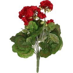 Kunstbloemen rode Geranium kunstplant 35 cm - Kunstbloemen