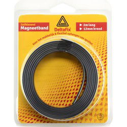 Magneetband 12x2mm 2m bruin