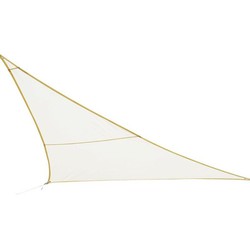 Polyester schaduwdoek/zonnescherm Curacao driehoek wit 3 x 3 x 3 meter - Schaduwdoeken
