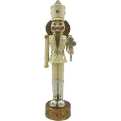 Clayre & Eef Beeld Notenkraker 24 cm Beige Bruin Polyresin Kerstdecoratie