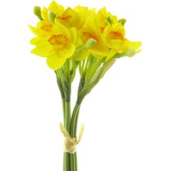 Daffodil bundle x5 yellow/orange 32 cm kunstbloem - Nova Nature