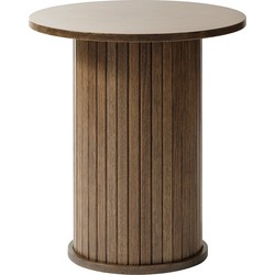 Lenn houten bijzettafel gerookt eiken - Ø50 cm