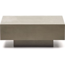 Kave Home - Salontafel Rustella in cement 80 x 60 cm