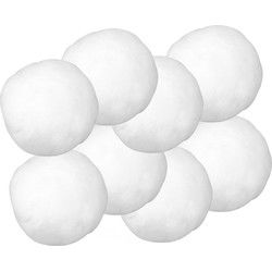 Rayher Hobby Sneeuwballen - 8x stuks - wit - D6 cm - acryl - Decoratiesneeuw
