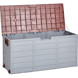 LOCARNO - Kussenbox - Grijs/Bruin - 112 cm - Synthetisch materiaal