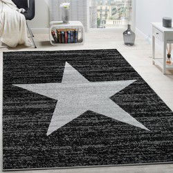 Laagpolig Vloerkleed Fiest Ster - Antraciet - 200x280 cm