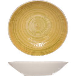 Cosy & Trendy Dinerbord Turbolino - diep - geel - 21 cm - Diepe borden