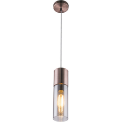 Klassieke hanglamp Annika - L:10.5cm - E27 - Metaal - Bruin