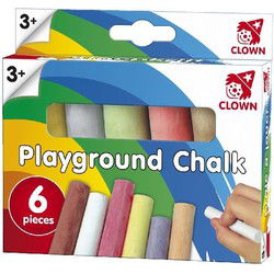 Clown Stoepkrijt 6 Stuks