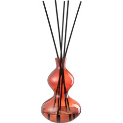 J-line - Geurolie Olive&amp;frank Incense Glas Rood Large - 20x20x31cm