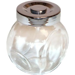 Kruidenpotje van glas met deksel 150ml - 6 x 8 x 8 cm - Voorraadpot