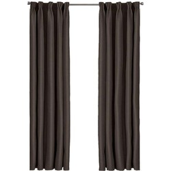 Larson - Luxe effen blackout gordijn - met haken - 3m x 2.5m - Chocoladebruin