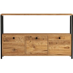 Buffet 3 deuren walnoot decor L120 cm - NERO