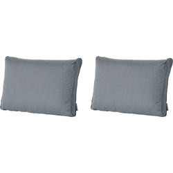 Madison -  Lounge Rugkussen Rib grey - Ca. 40x60 cm - Set van 2
