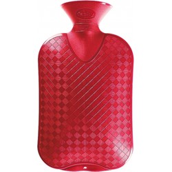 Warmwaterkruik rood 2 liter - Kruiken