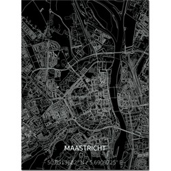 Aluminium Citymap Maastricht 100x80 cm 
