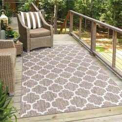 Tapijtenloods Sun In- & Outdoor Vloerkleed Laagpolig Modern Oriental Beige- 80x150 CM