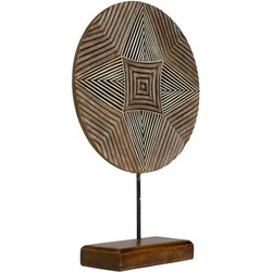 Liviza Ornament op voet Dona - Albasia hout - Rond