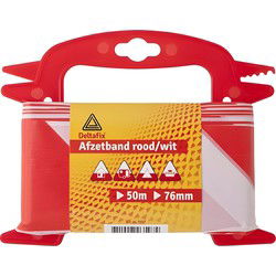 Haspel afzetband rood/wit I