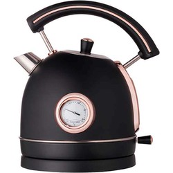 Buccan - Retro Waterkoker - Dome - Zwart Rose - Met thermometer