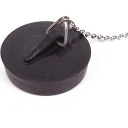 Trendoz Afvoerstop / gootsteen dop / gootsteenstopper - 44 mm - met RVS ketting 30 cm - Gootsteenzeefjes