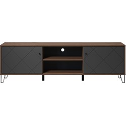 TV-meubel met 2 deuren en 2 vakken L183 cm - Monteer