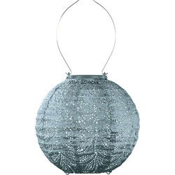 LUMIZ Solar tuinverlichting Folia Rond - 20 cm - Grijs Blauw