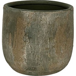 HS Potterie Bloempot Miami Groen - Cement - 31