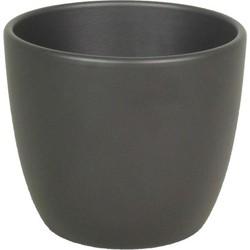 Floran Plantenpot - antraciet grijs - mat - keramiek - 17 x 15 cm - Plantenpotten