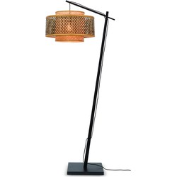 Vloerlamp Bhutan - Bamboe Zwart/Naturel - 75x30x176cm