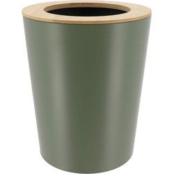 Tendance Badkamer prullenbak/afvalbak 103 serie - groen - 5 liter - Prullenbakken