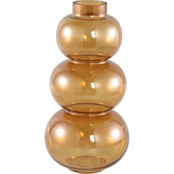 PTMD Mery Brown glass vase three bulbs round