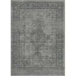 Istanbul Vintage - Laagpolig Vloerkleed - Retro Tapijt - Grijs- 280x380CM