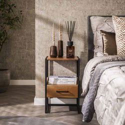 Hoyz - Nachtkastje Niche 1L XS - Massief Acacia Naturel
