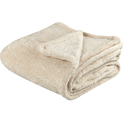 NAMDU - Plaid - Lichtbeige - 125 x 150 cm - Polyester