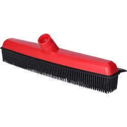 Bezem / trekker - rubber - bezemkop - kappers bezem - 35 cm - wisser lip - Bezem