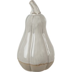 Clayre & Eef Decoratie Pompoen 15 cm Beige Porselein